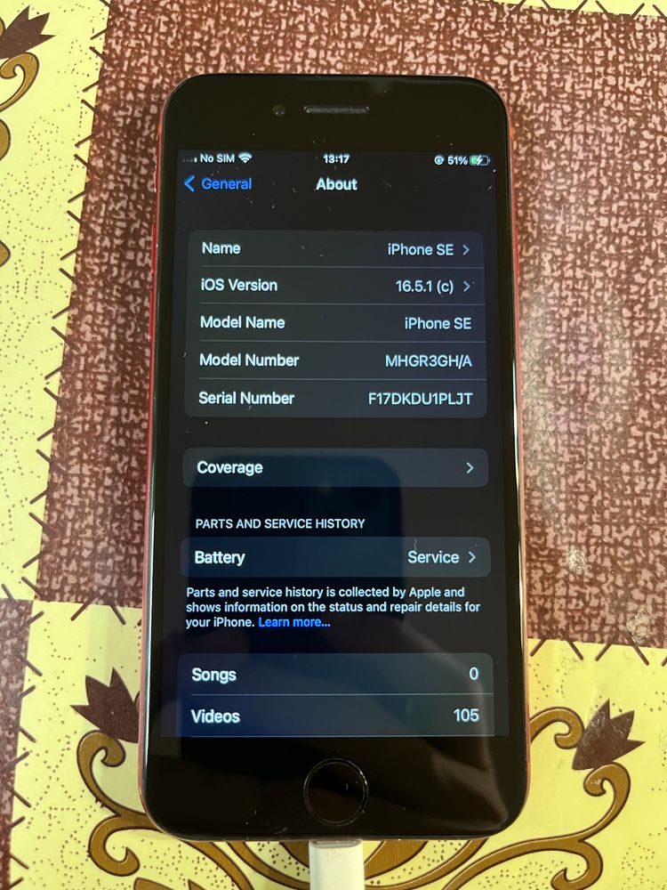 iPhone SE 2020 64GB на iOS 16.5.1
