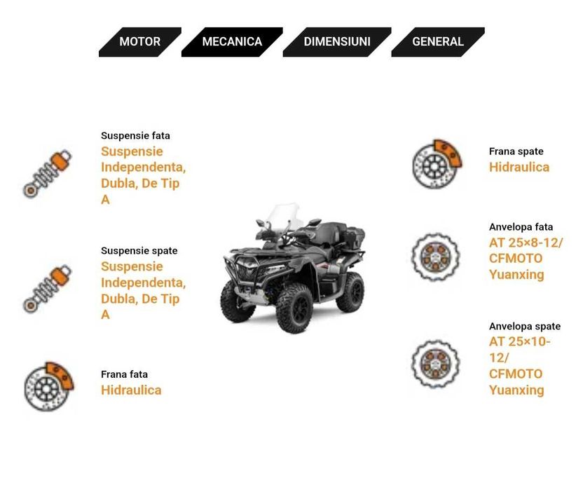 Vând ATV cfmoto 625 overland T3B