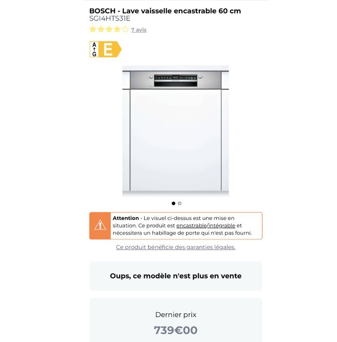 Mașină de spălat vase semi-încorporabilă Bosch SGI4HTS31E