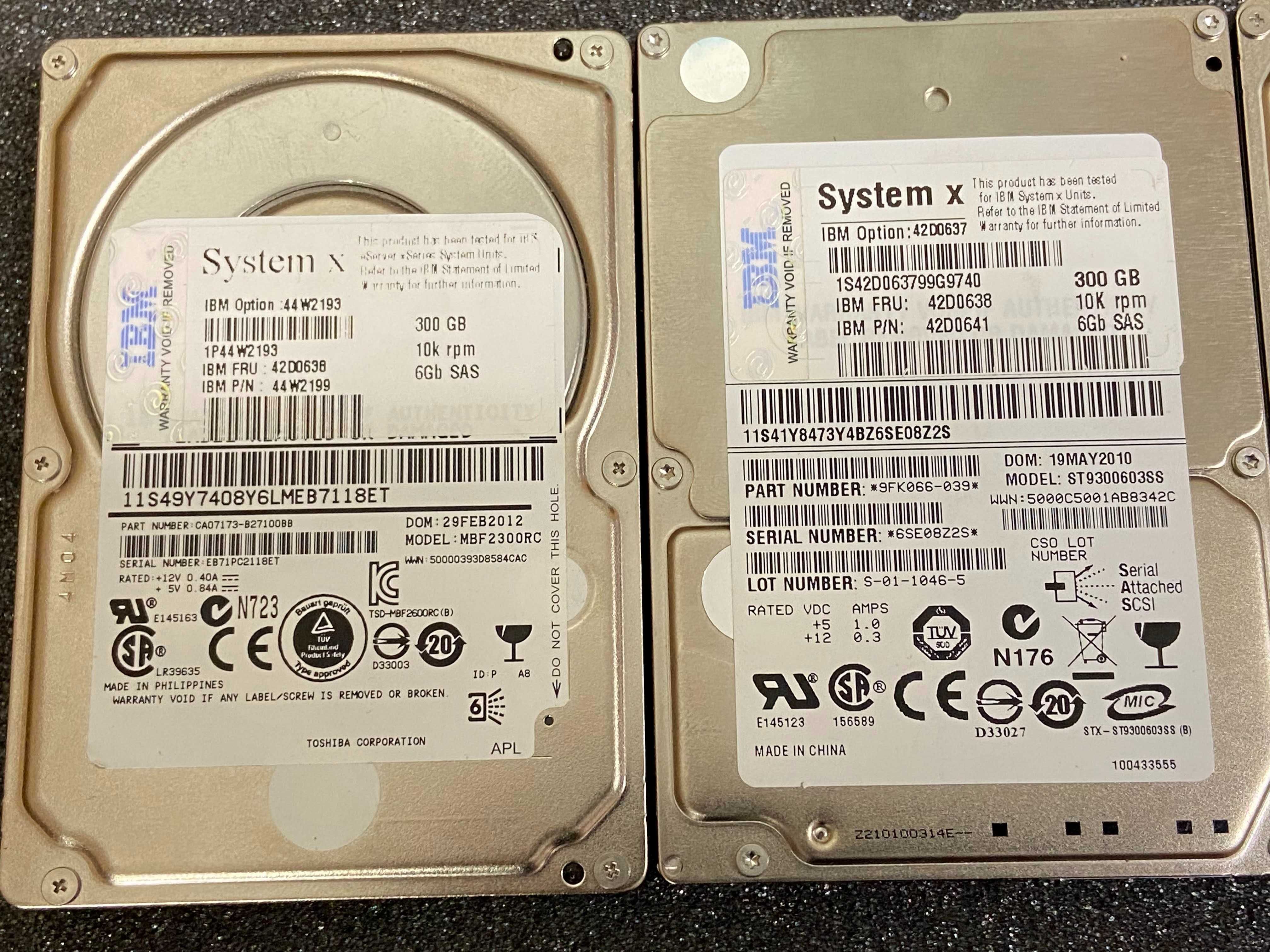 5x IBM Dell 300GB 10K SAS 2.5" 6Gb/s Enterprise HDD хард диск