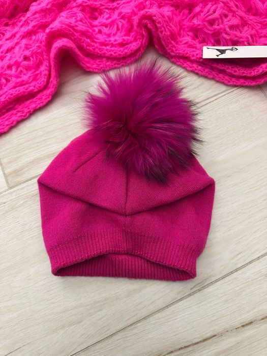 Caciula cu mot din blana naturala