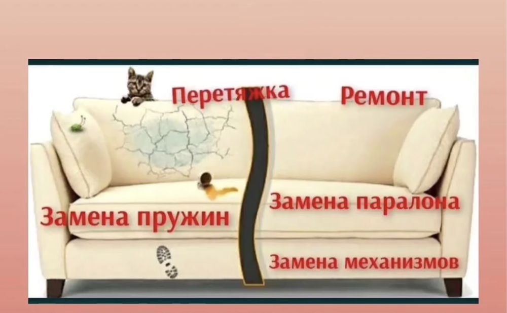 Перетяжка (реставрация) мягкой .мебели