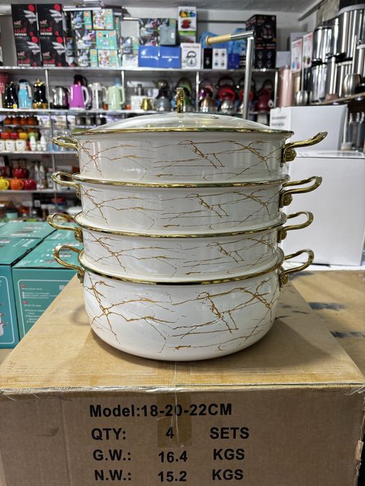 Эмалированная мантоварка 7.5 литр, диаметр 32см