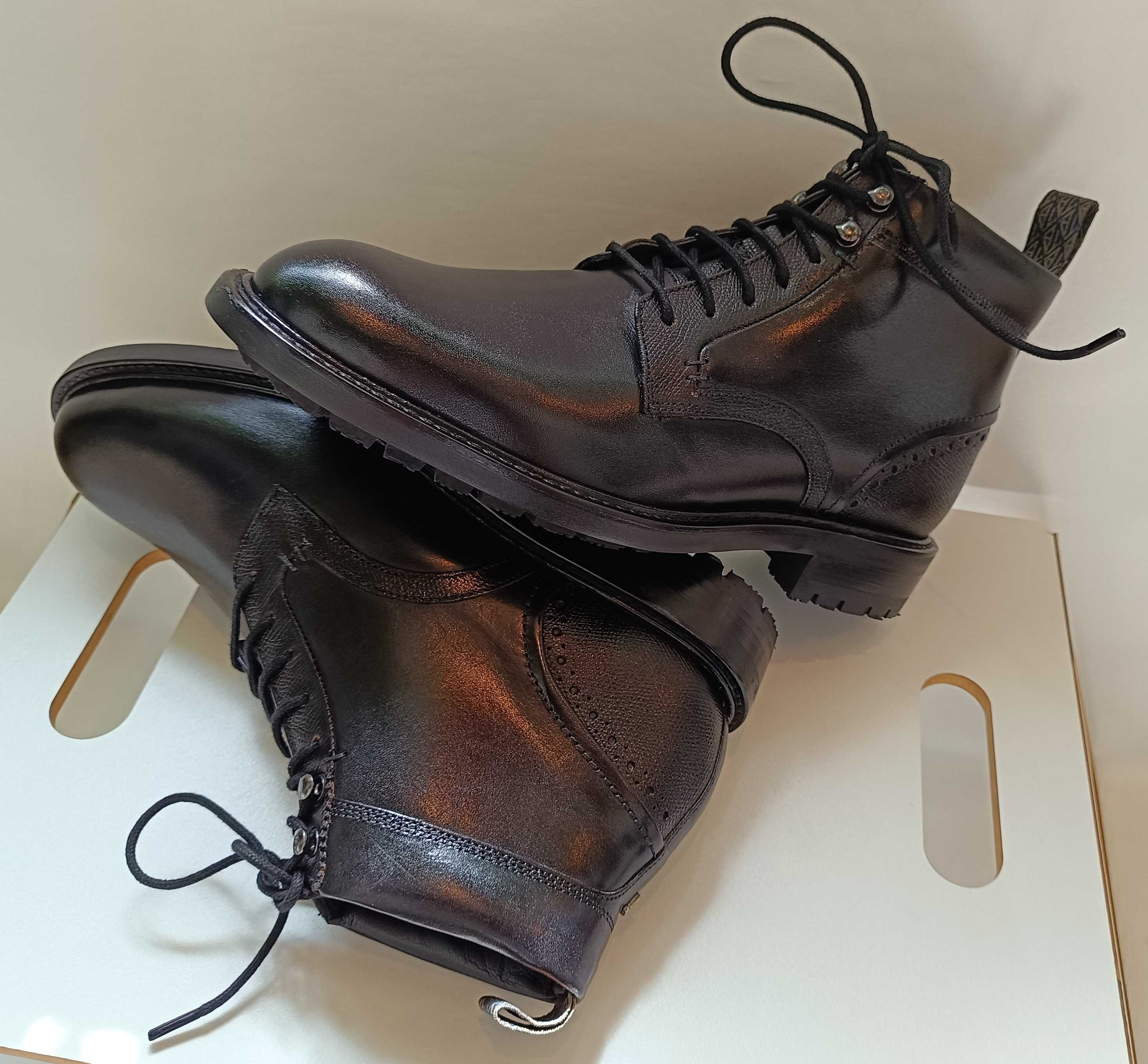 Ghete lace up 41 plain toe premium Ted Baker NOI piele naturala moale