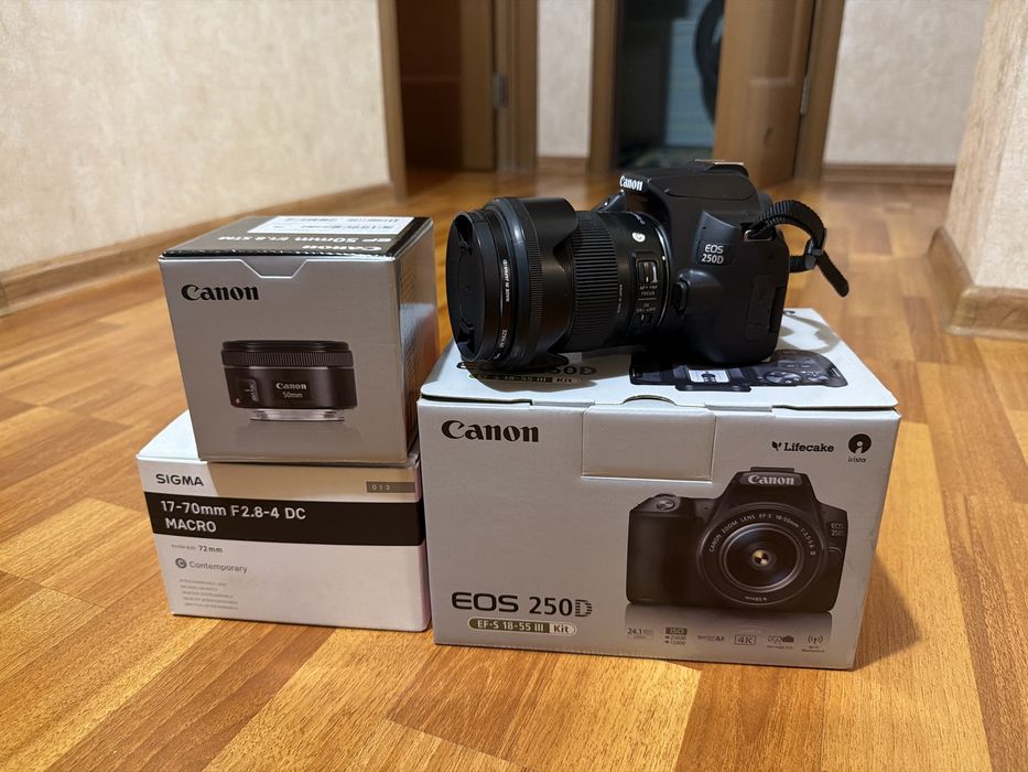 Зеркальный фотоаппарат Canon 250d