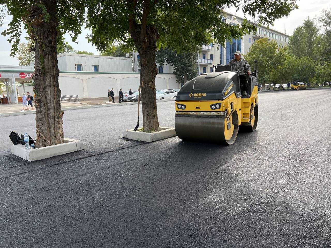 Качественное асфальтирование и ремонт дорог в Ташкенте. Своя техника
