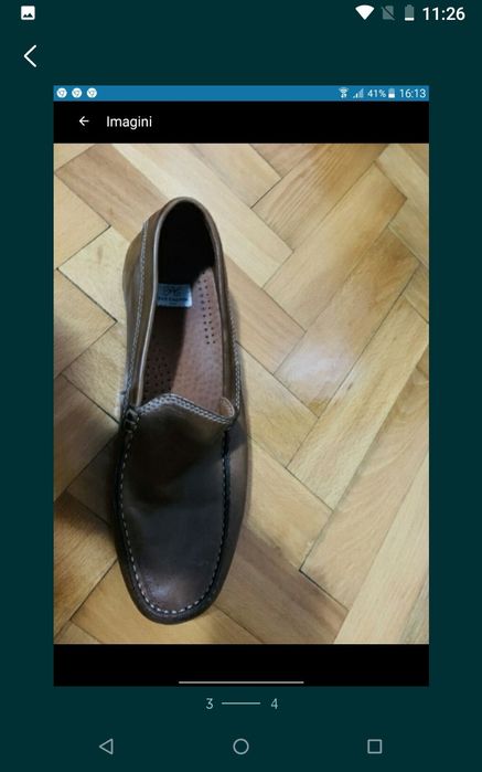 Mocasini Noi Piele Naturala 100% Nr:43