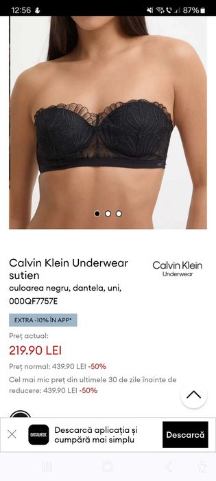 Sutien din dantela Calvin Klein