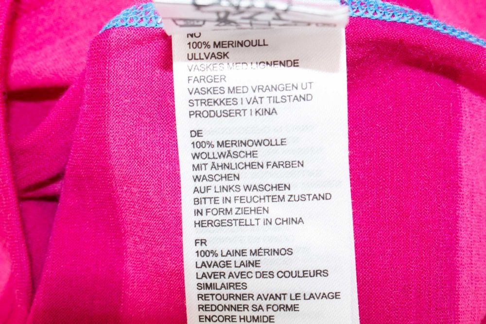 Bergans дамска блуза от мериносна вълна розово райе термо блуза L