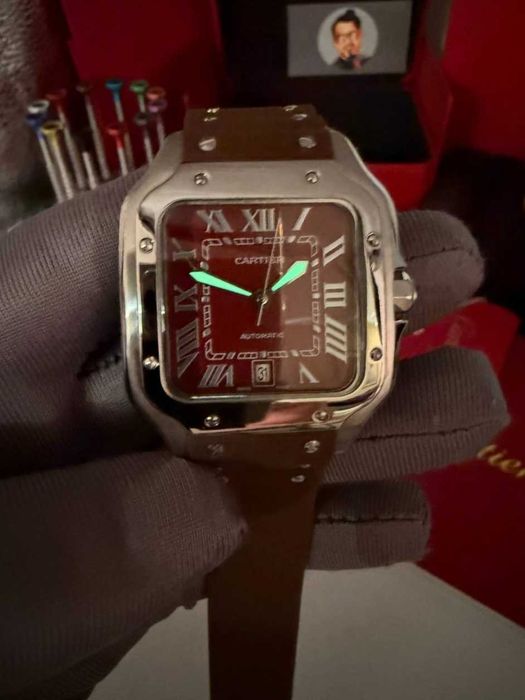 Cartier santos 100 red
