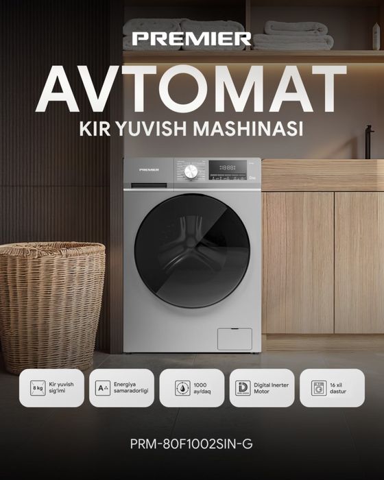 Kir yuvish mashinasi (стиралька) 7 kgli