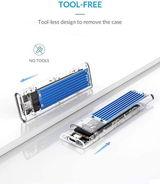 ORICO Adaptor SSD M.2 NGFF NVMe la USB 3.0 / USB-C rack extern carcasa