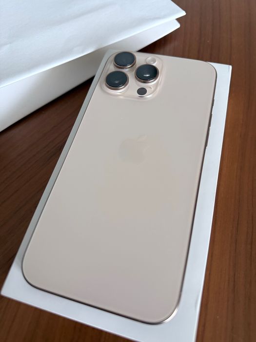 Iphone 16 Pro Max 1 TB Dessert Titanium, ca nou, factura, in garantie