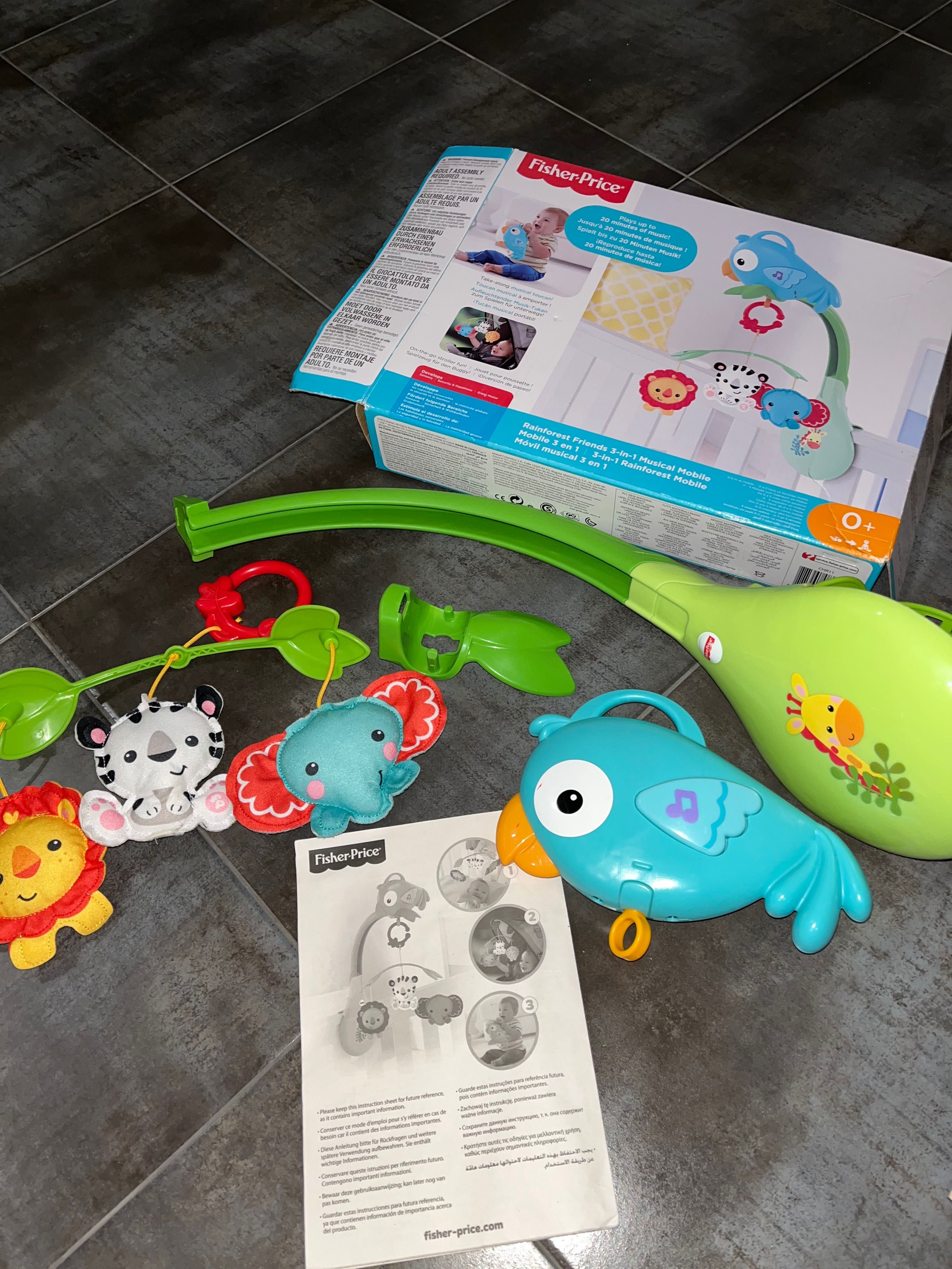 FISHER PRICE Музикална въртележка за легло ТРОПИЧЕСКА ГОРА