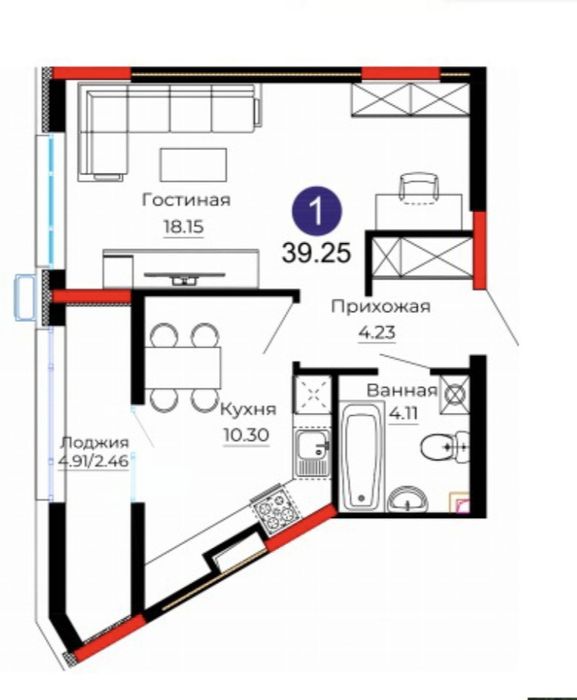 Продам 1комн в ЖК АБАЙ ЖОЛЫ