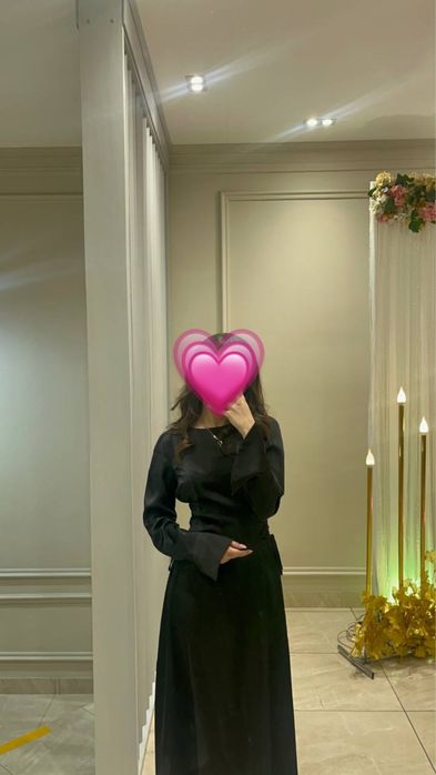 Черное, вечернее платье