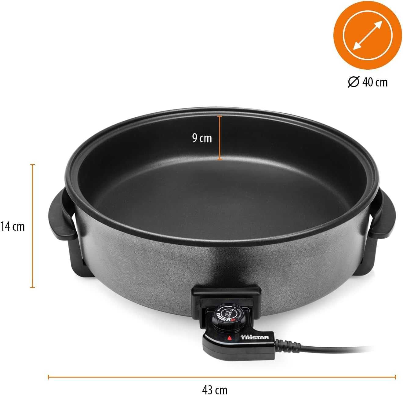 Електрически Тиган Tristar PZ-9145. 1500W, 40cm., 7.5л.