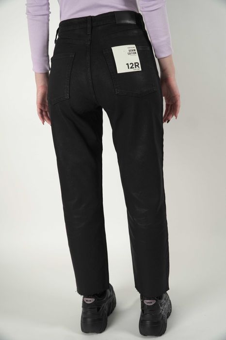 Blugi negri model lucios River Island Luxe Collection 38