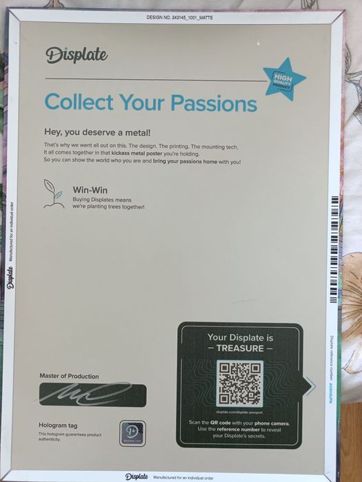 Tablou Displate metalic 45/32