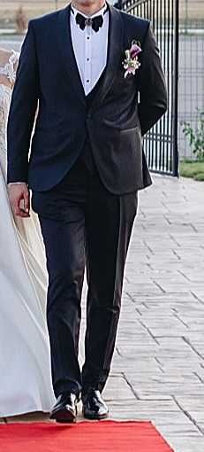 Costum de ocazie/mire Pasha Men's Wear   4 piese negru.
