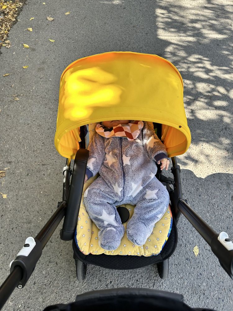 Коляска 2 в 1 Bugaboo Bee 6 Complete BLACK-LEMON YELLOW 2в 1