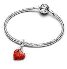 Talisman Pandora 2025 inimă roșu opalescent, pret excelent!