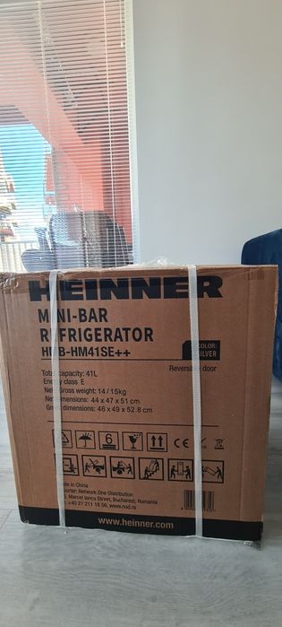 Vând frigider mini bar Heinner 41 litri nou (sigilat)