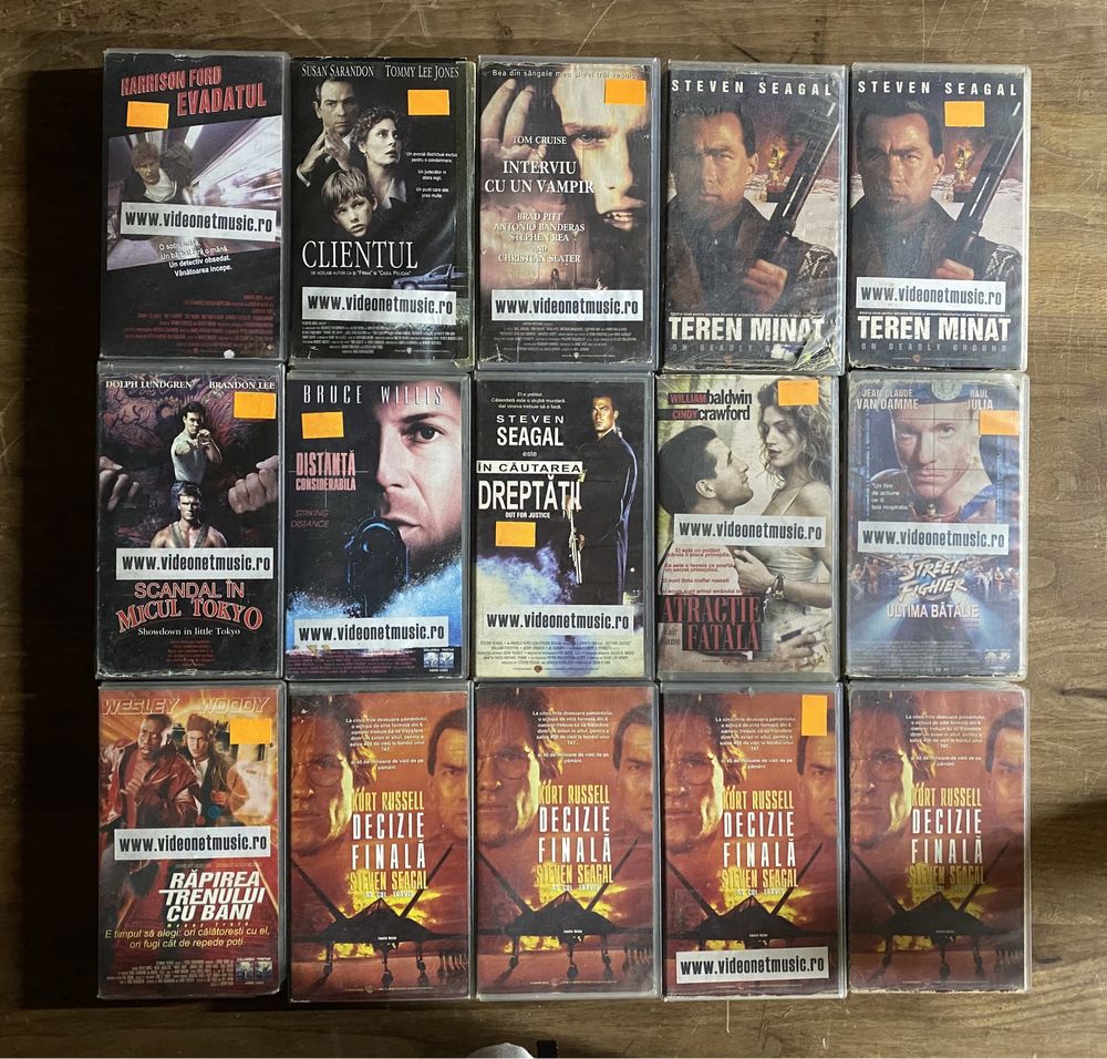 Casete video VHS, filme Acțiune, subtitrare limba română BOX 3