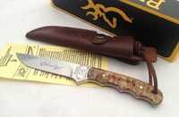 Ловен нож на Браунинг Browning с инкрустация и кожена кания