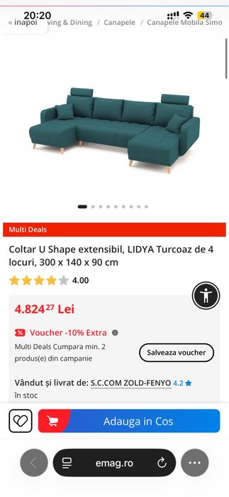 Vand canapea extensibila