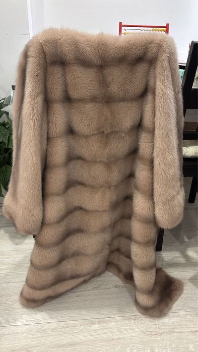 Норковая шуба из аукционного меха Kopenhagen fur S-M Шанель поперечка