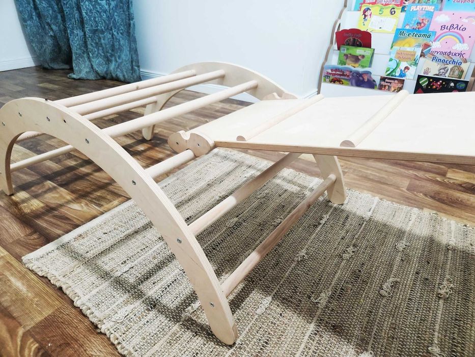 Pikler Triunghi Montessori catarare + rampa +semcerc+ perna, pickler