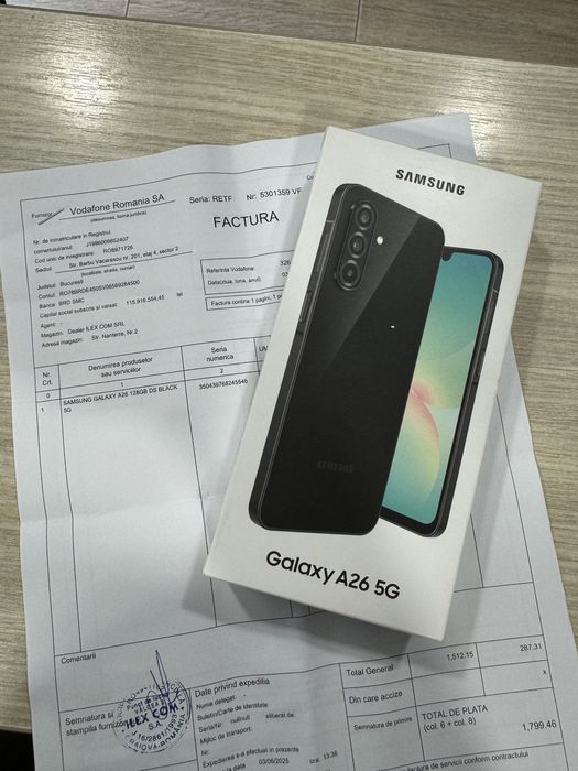 Samsung A26, 6GB RAM, 128GB, 5G, Black, NOU/Neactivat!!!