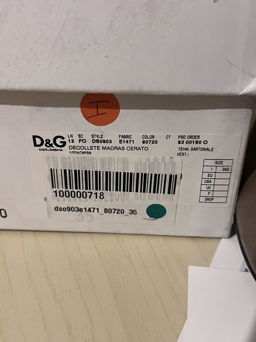 Pantofi dama piele Dolce & Gabbana original, nou, marimea 35