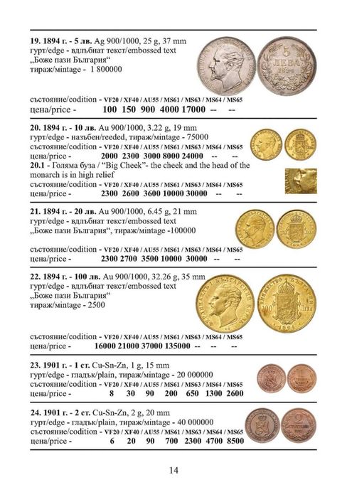 2025 г. Ново!!! Каталог на българските монети - 2025 година