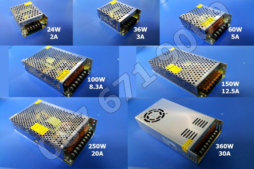 Захранване трансформатор 12V, адаптер за LED, камери, трансформатори