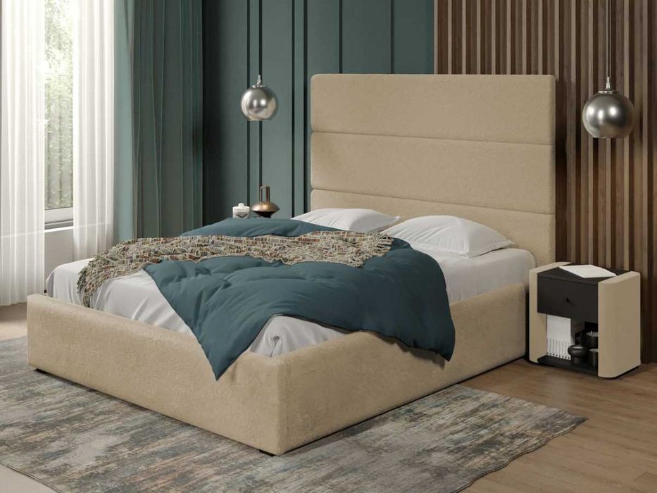 Pat tapitat Hera rabatabil 173x144 C2 cu blanita plusata Crem Lapit 29