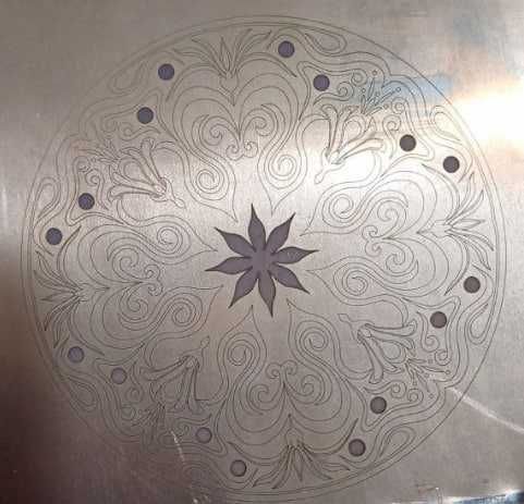 Гравировка резка тонкого металла 100w MOPA металл уйиш, кесиш