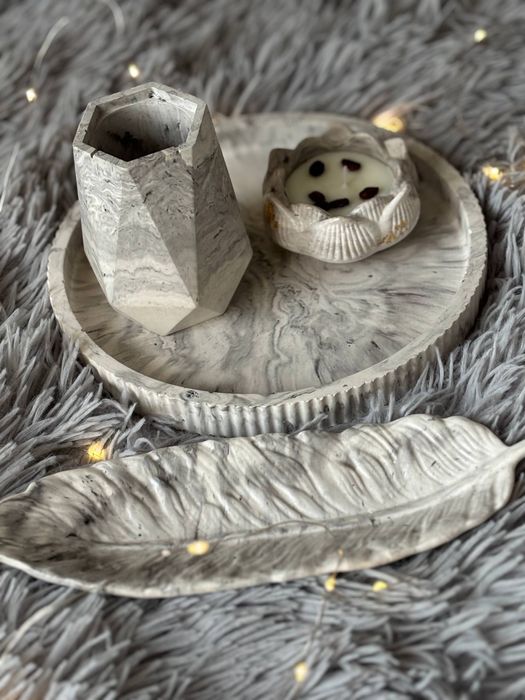 Гипсовая ваза ,декоративное кашпо для цветов