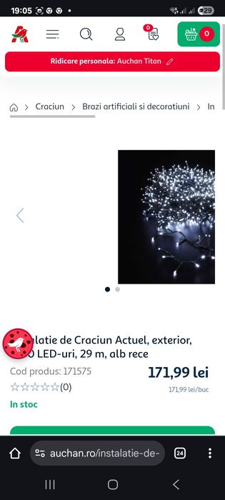 Instalatie brad de Crăciun 1500 leduri