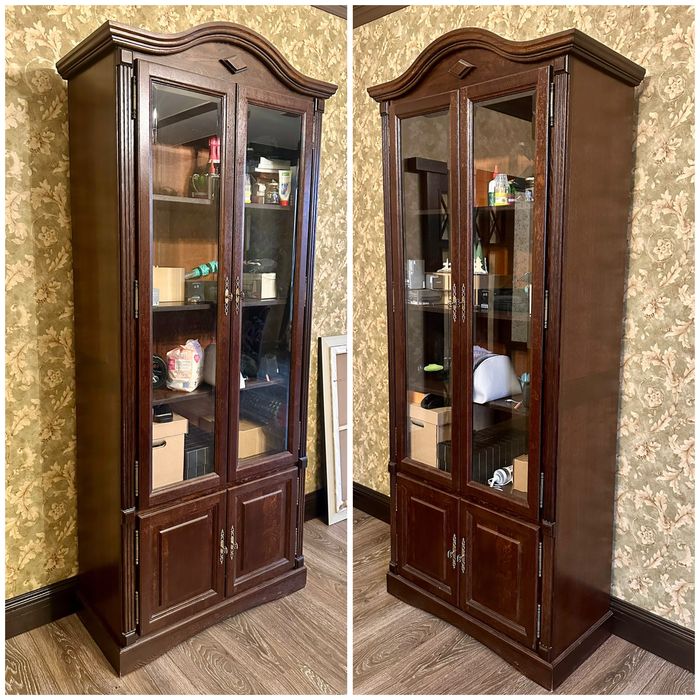 Сервант шкаф из массива дерева 2 штуки - парные