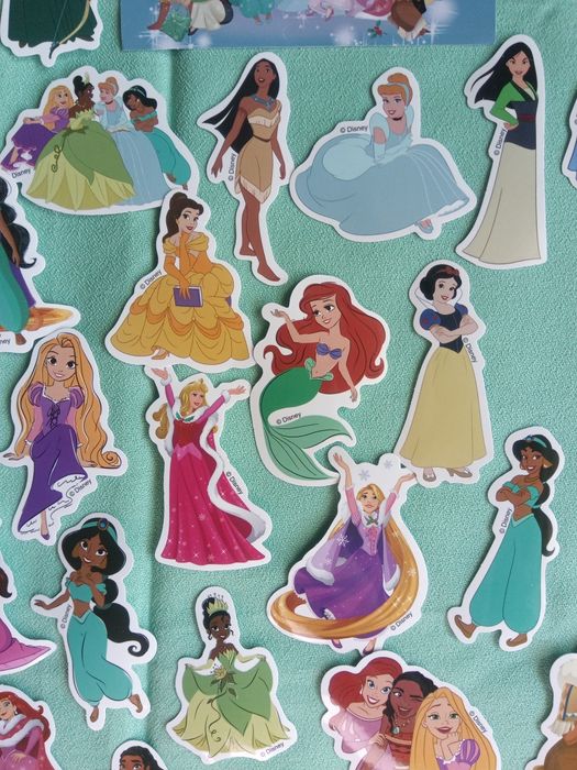 Стикери за момичета, 50 броя, Дисни принцеси