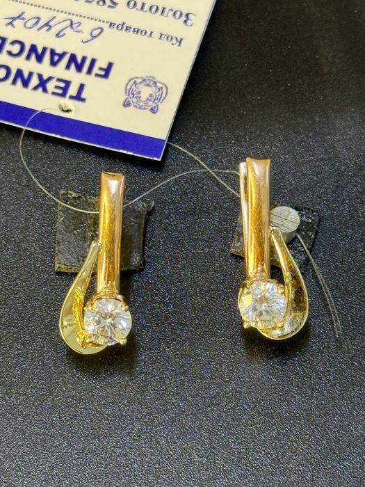 Золото 585  Серьги