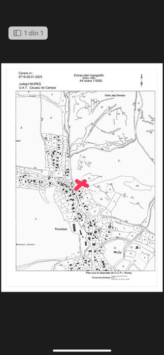 teren intravilan, sat Porumbeni, jud. Mures