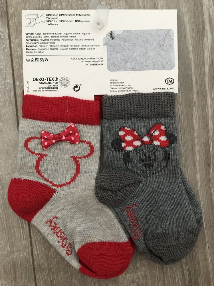 Set ciorapi C&A cu Minnie noi nr.15-17