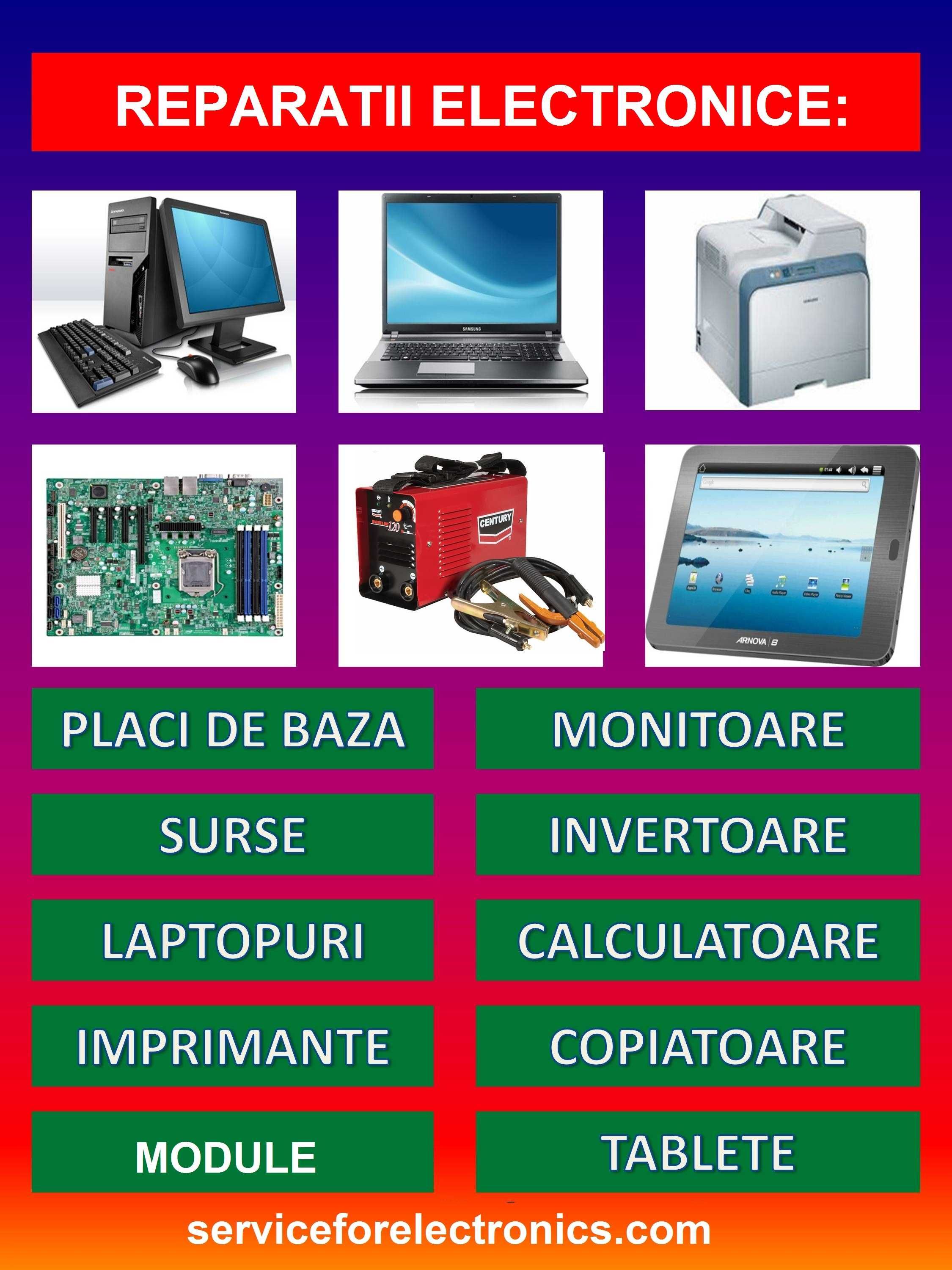 Reparatii electronice, electrocasnice, calculatoare, laptopuri