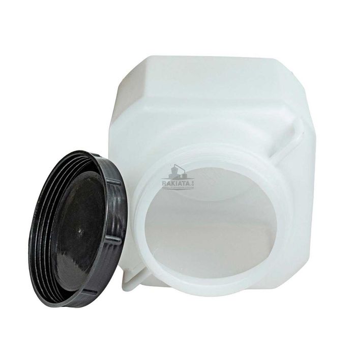 Бидон 10 литра, бял, квадратен