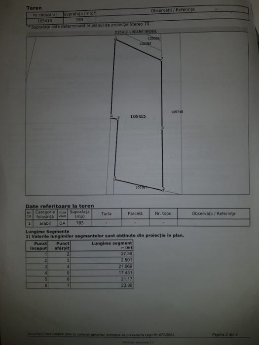 Vand teren intravilan zona Centru Agigea jud Constanta 785mp