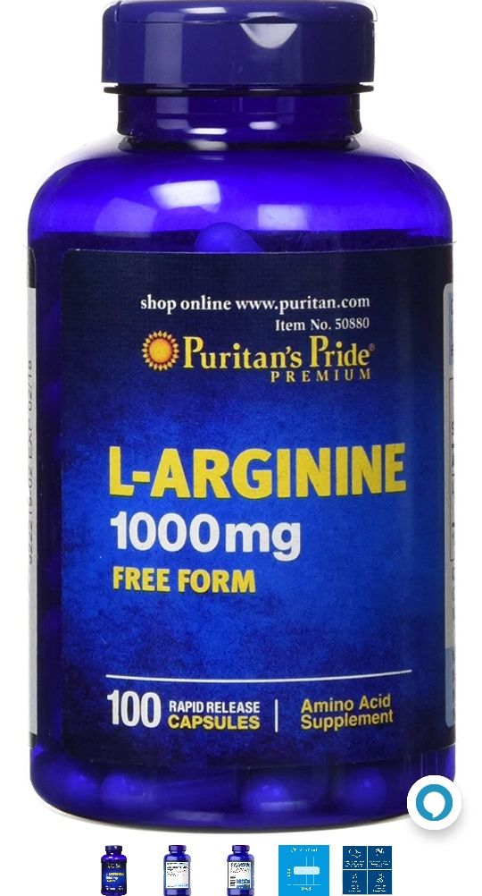 L-arginine 1000 mg Puritans pride . Аргинин. США