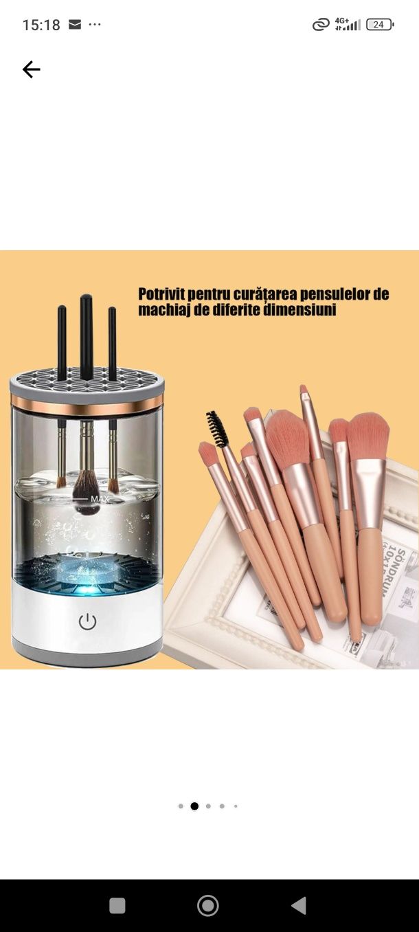 Dispozitiv electric pentru pensule de machiaj